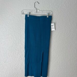 NWT: Bar Ill Blue Midi Pencil Skirt